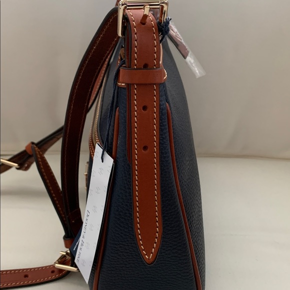 NWT - Dooney & Bourke MIDNIGHT BLUE Pebble  Leather Satchel - Picture 2 of 3